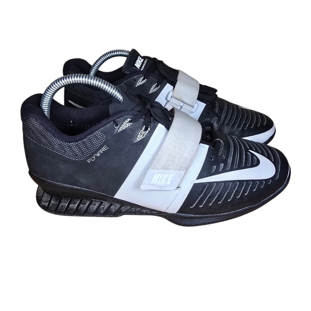 Nike Romaleos 3 Womens Sz 9.5 Mens Size 8 Black White Weightlifting Shoes